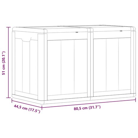 Tuinbox 180 L PP houtlook bruin