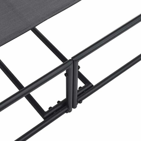Ligstoel Antraciet 200 x 74 x 73 cm Textilene, staal