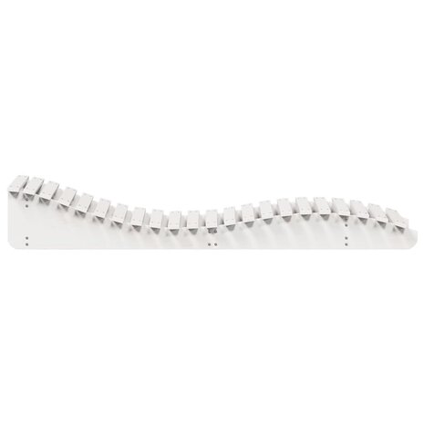 Ligbedden 2 st 205x60x31,5 cm massief grenenhout wit