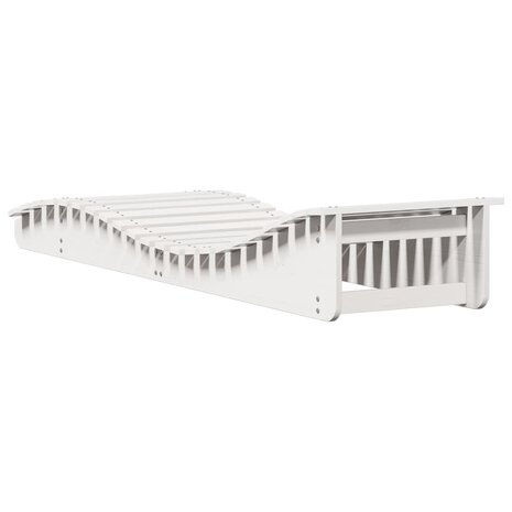 Ligbedden 2 st 205x60x31,5 cm massief grenenhout wit