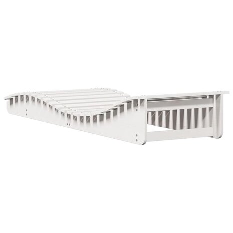 Ligbed 205x70x31,5 cm massief grenenhout wit