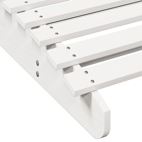Ligbed 205x70x31,5 cm massief grenenhout wit