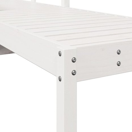 Ligstoel 199,5x62x55 cm massief grenenhout wit
