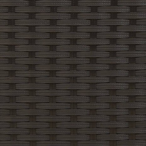 Ligbed met luifel en kussens poly rattan zwart