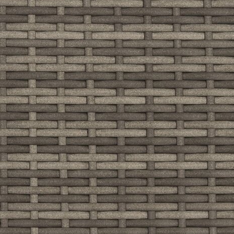 Ligbed met kussen poly rattan grijs