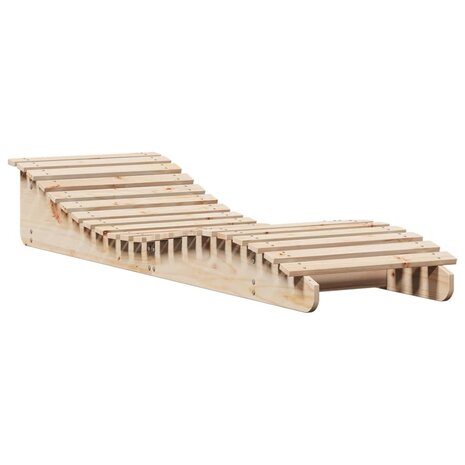 Ligbedden 2 st 205x60x31,5 cm massief grenenhout