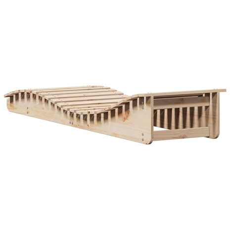 Ligbedden 2 st 205x60x31,5 cm massief grenenhout