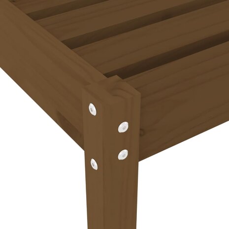 Ligbed 199,5x60x74 cm massief grenenhout bruin