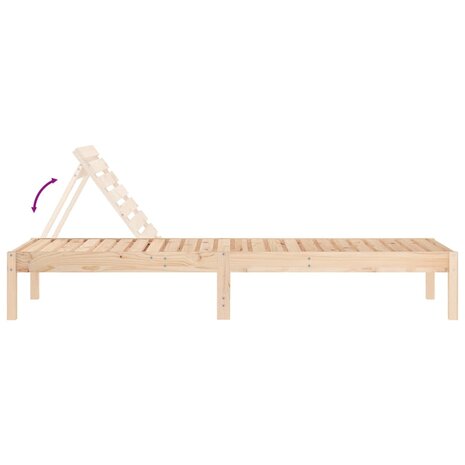 Ligstoelen 2 st 199,5x60x74 cm massief grenenhout