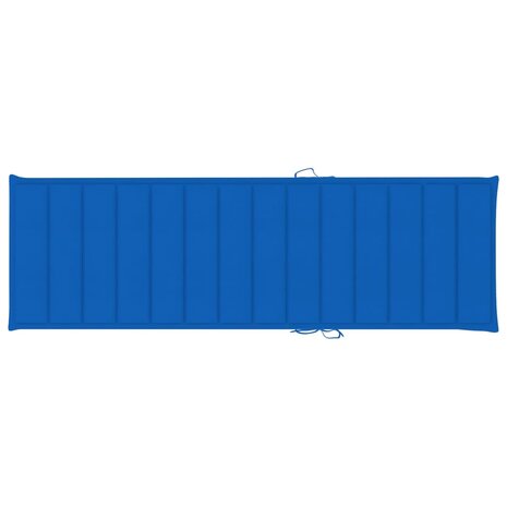 Ligbed met koningsblauw kussen geïmpregneerd grenenhout