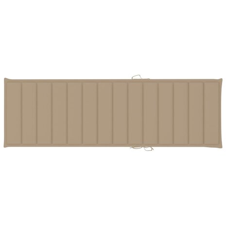 Ligbed met beige kussen geïmpregneerd grenenhout