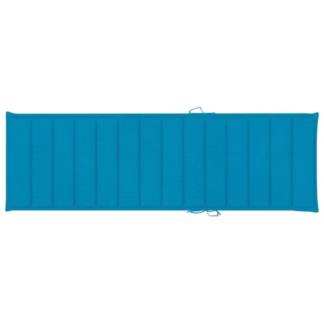 Ligbed met blauw kussen geïmpregneerd grenenhout