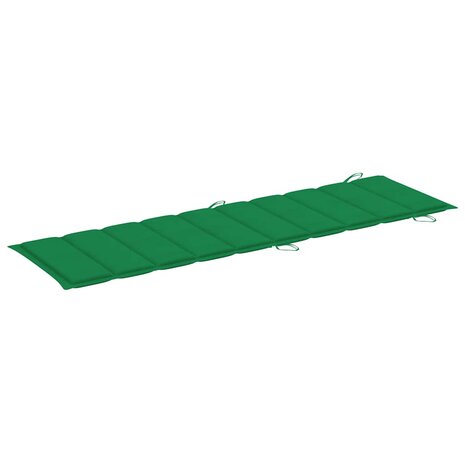 Ligbed met kussen massief acaciahout grijs