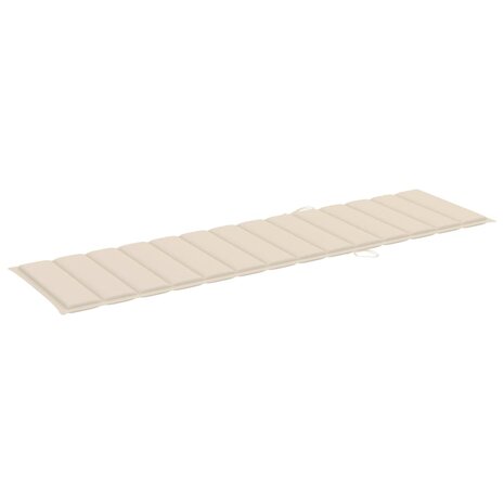 Ligbed met tafel en kussen massief teakhout