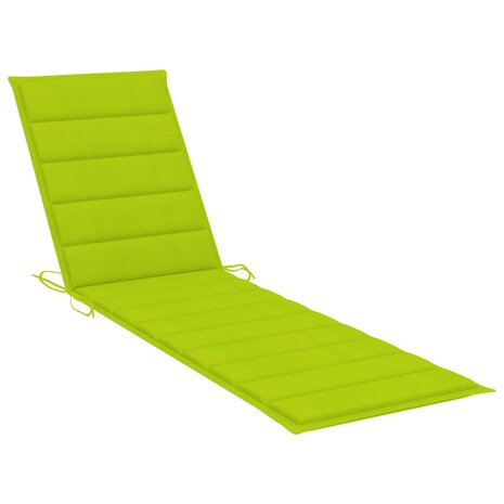 Ligbed met tafel en kussen massief teakhout
