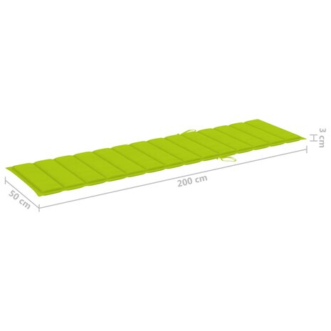 Ligbed met tafel en kussen massief teakhout