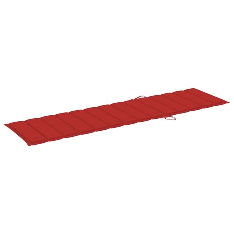 Ligbed met tafel en kussen massief teakhout