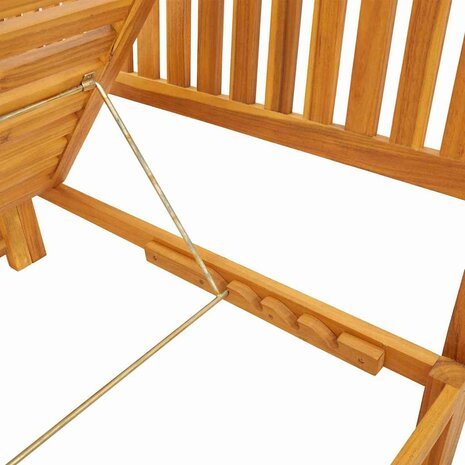 Ligstoel 1-persoon Bruin 200 x 57 x 75cm Massief acaciahout