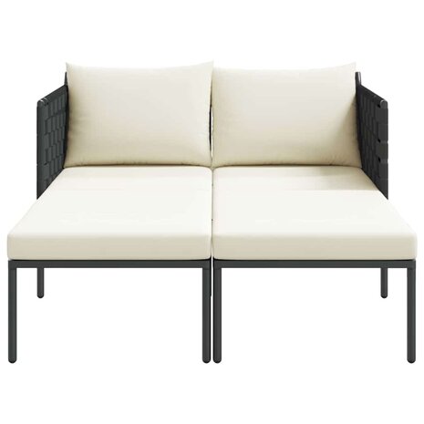Ligstoel met kussen Antraciet 115 x 153 x 69.5cm Staal