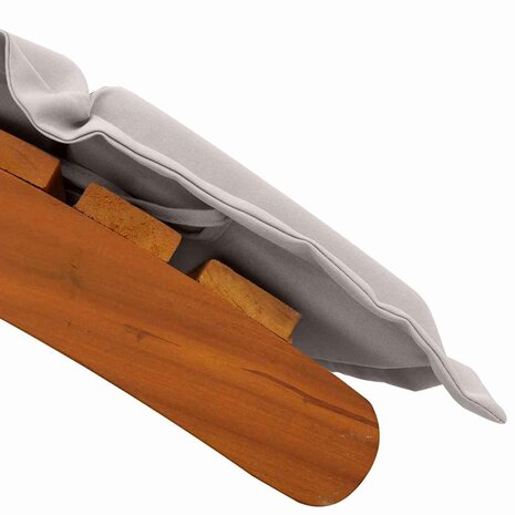 Ligbed 2-persoon 2 pcs Taupe 184 x 55 x 64cm Massief acaciahout