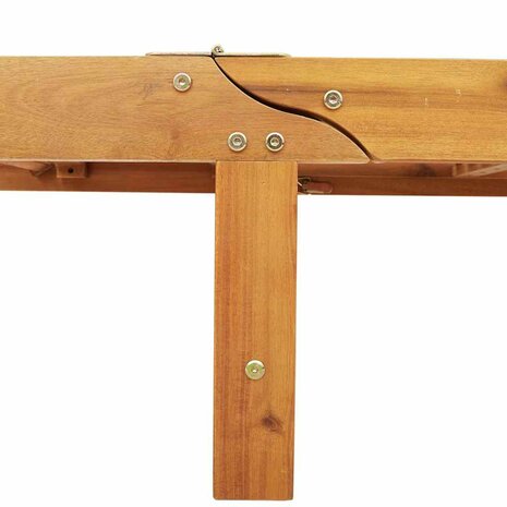 Ligstoel met kussen Rood 200 x 67 x 84cm Massief acaciahout