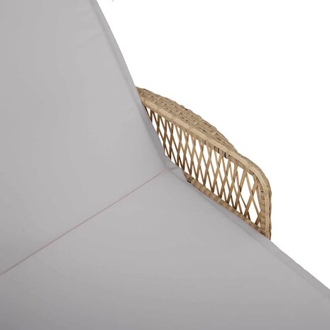 Ligbed met kussen 2 pcs Beige 35 x 35 x 32cm poly rattan