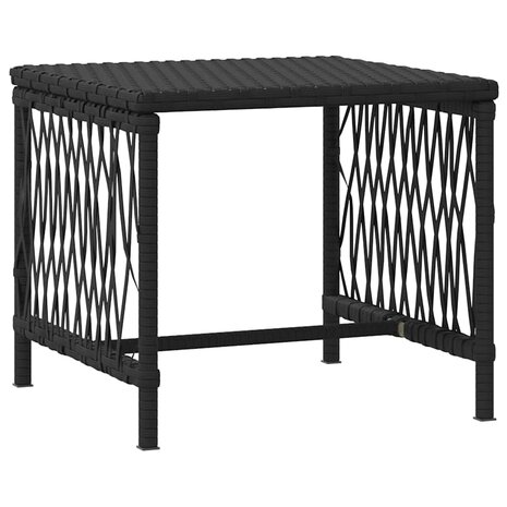 Ligbed met kussen 2 pcs Zwart 35 x 35 x 32cm poly rattan