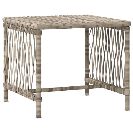 Ligbed met kussen 2 pcs Lichtgrijs 35 x 35 x 32cm poly rattan