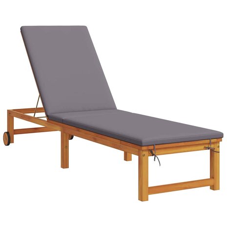 Ligstoel 2 pcs Bruin 53 x 202 x 89cm Massief acaciahout