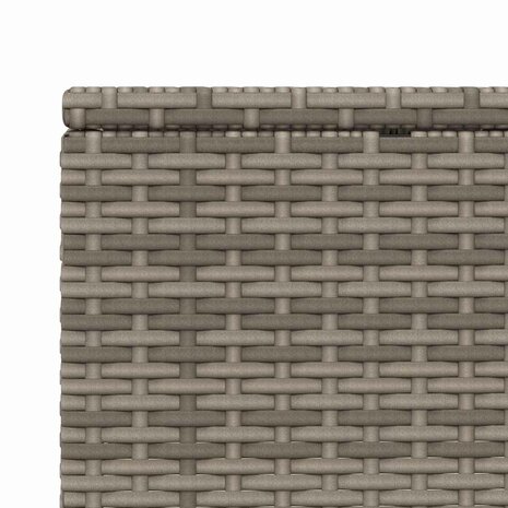Ligbed met zwevend kussen poly rattan grijs