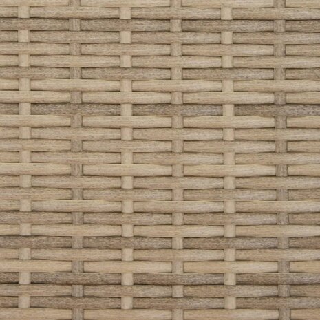 Ligstoelen 2 st met tafel beige poly rattan