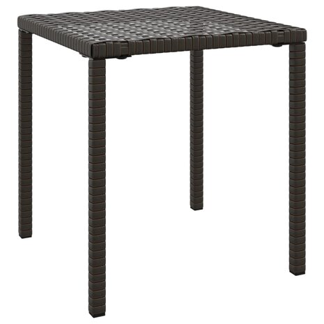 Ligbedden 2 st met tafel poly rattan bruin