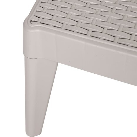 Ligbed 186x60x29 cm polypropeen cappuccinokleurig