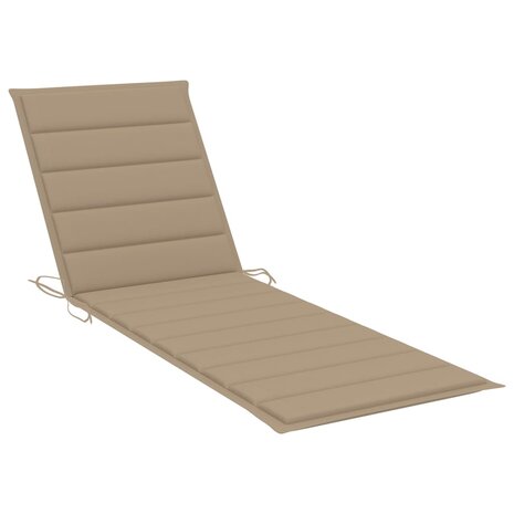 Ligbed tweepersoons met beige kussens geïmpregneerd grenenhout