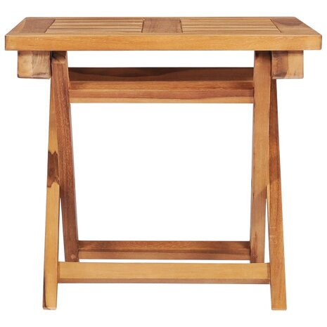 Ligbed met tafel en kussen massief teakhout