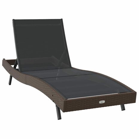 Ligstoelen 3 pcs Bruin 40 x 40 x 40.5 cm poly rattan