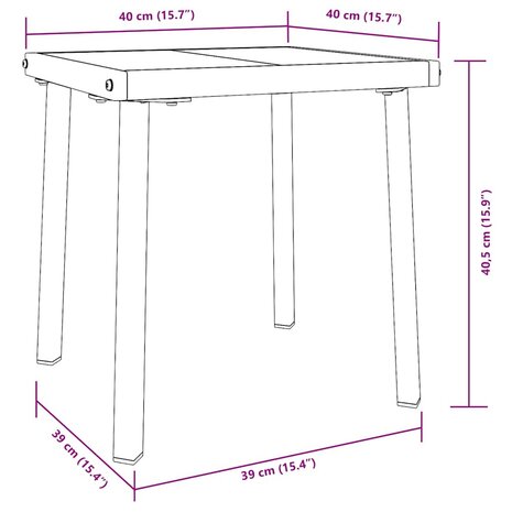 Ligstoelen 3 pcs Bruin 40 x 40 x 40.5 cm poly rattan