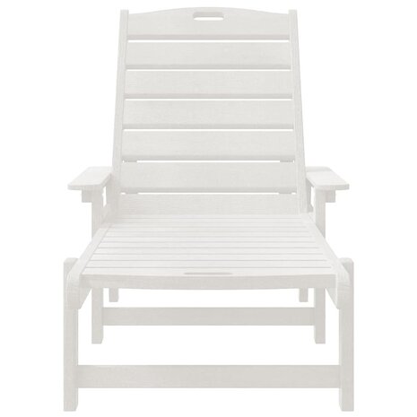 Tuin Lounge Meubels 2 pcs Wit 53 x 195.5 x 30cm Polyetheen