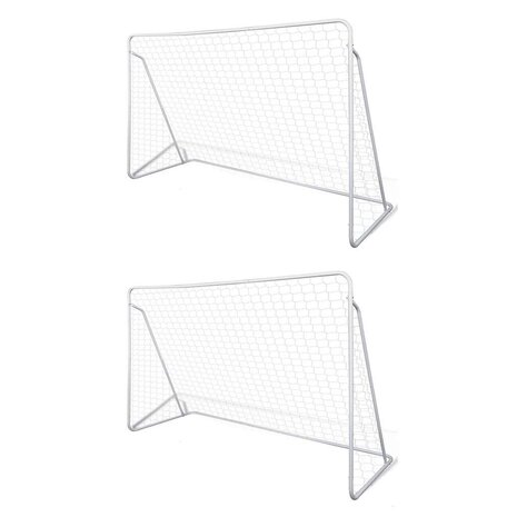 Voetbalgoals 2 st 240x90x150 cm staal