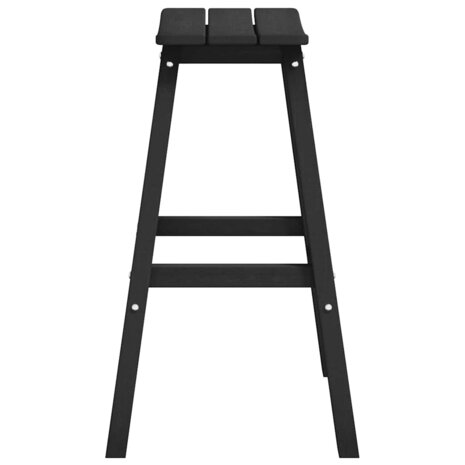 Barkruk 2 pcs Zwart 52 x 43 x 73.5cm HDPE