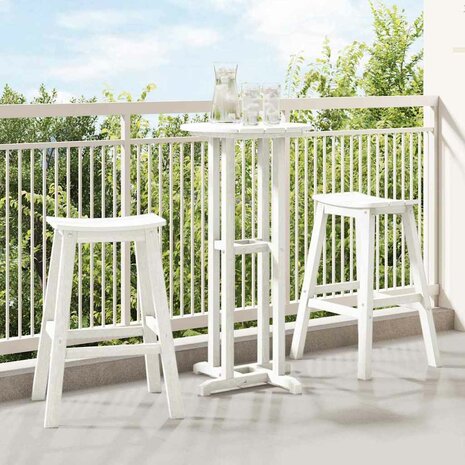 Barkruk 2 pcs Wit 52 x 43 x 73.5cm Kunststof