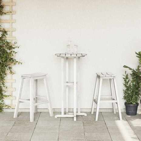 Barkruk 2 pcs Wit 52 x 43 x 73.5cm Kunststof