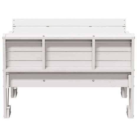 Picknicktafel voor kinderen 88x122x58 cm massief grenenhout wit
