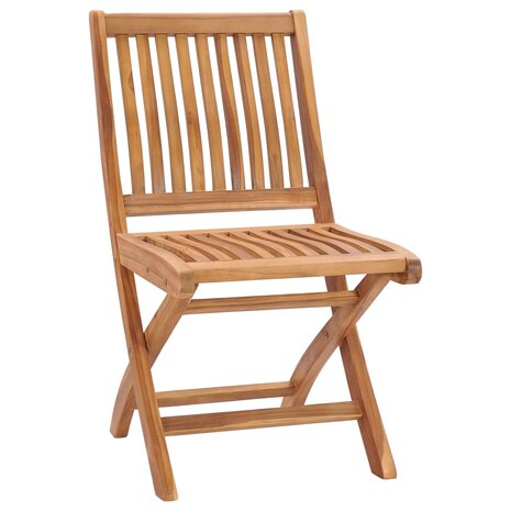 Tuinstoelen 8 st inklapbaar met kussens massief teakhout