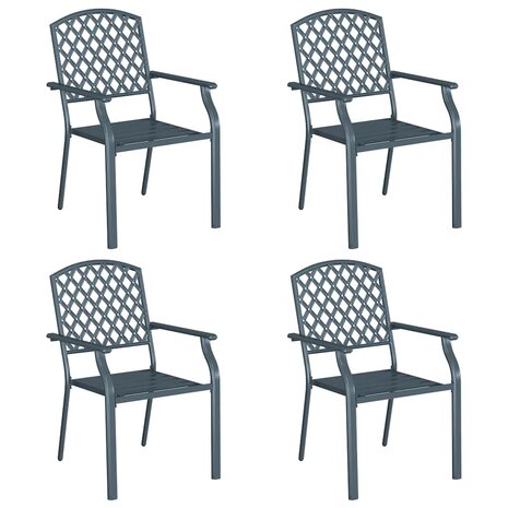 Stoel 4 pcs Antraciet 56 x 65 x 89cm Staal
