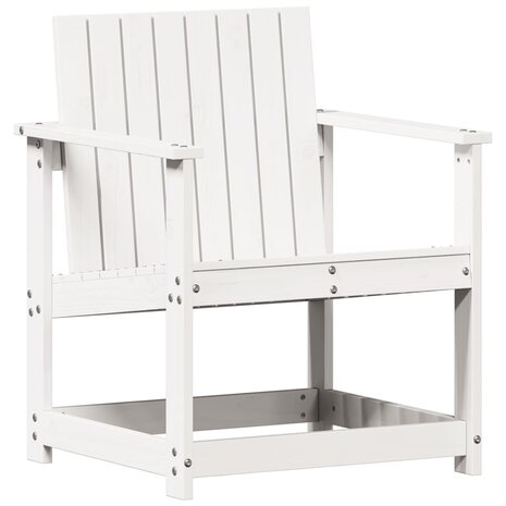 3-delige Loungeset massief grenenhout wit