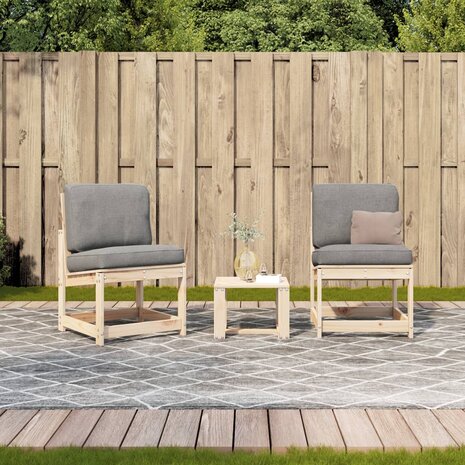3-delige Loungeset massief grenenhout
