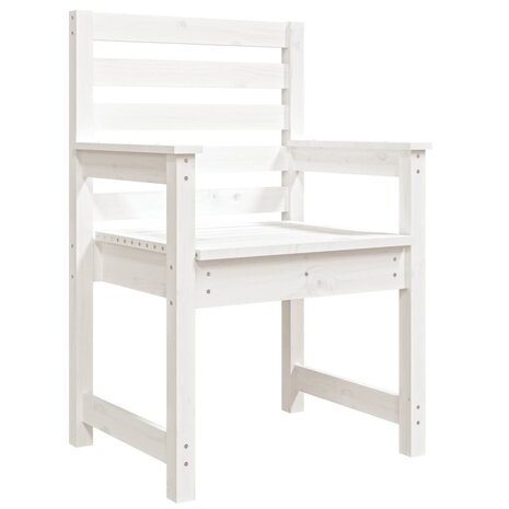 Tuinstoelen 2 st 60x48x91 cm massief grenenhout wit