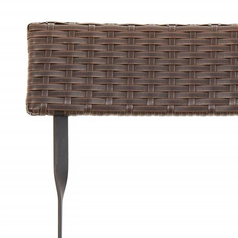 Bistrostoelen 4 st inklapbaar poly rattan en staal bruin