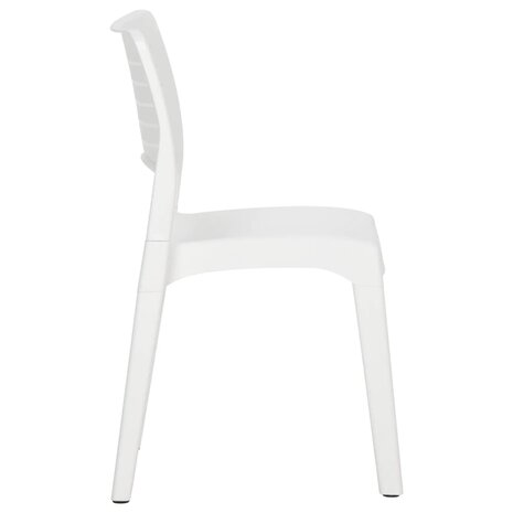 Tuinstoelen 2 st polypropeen wit